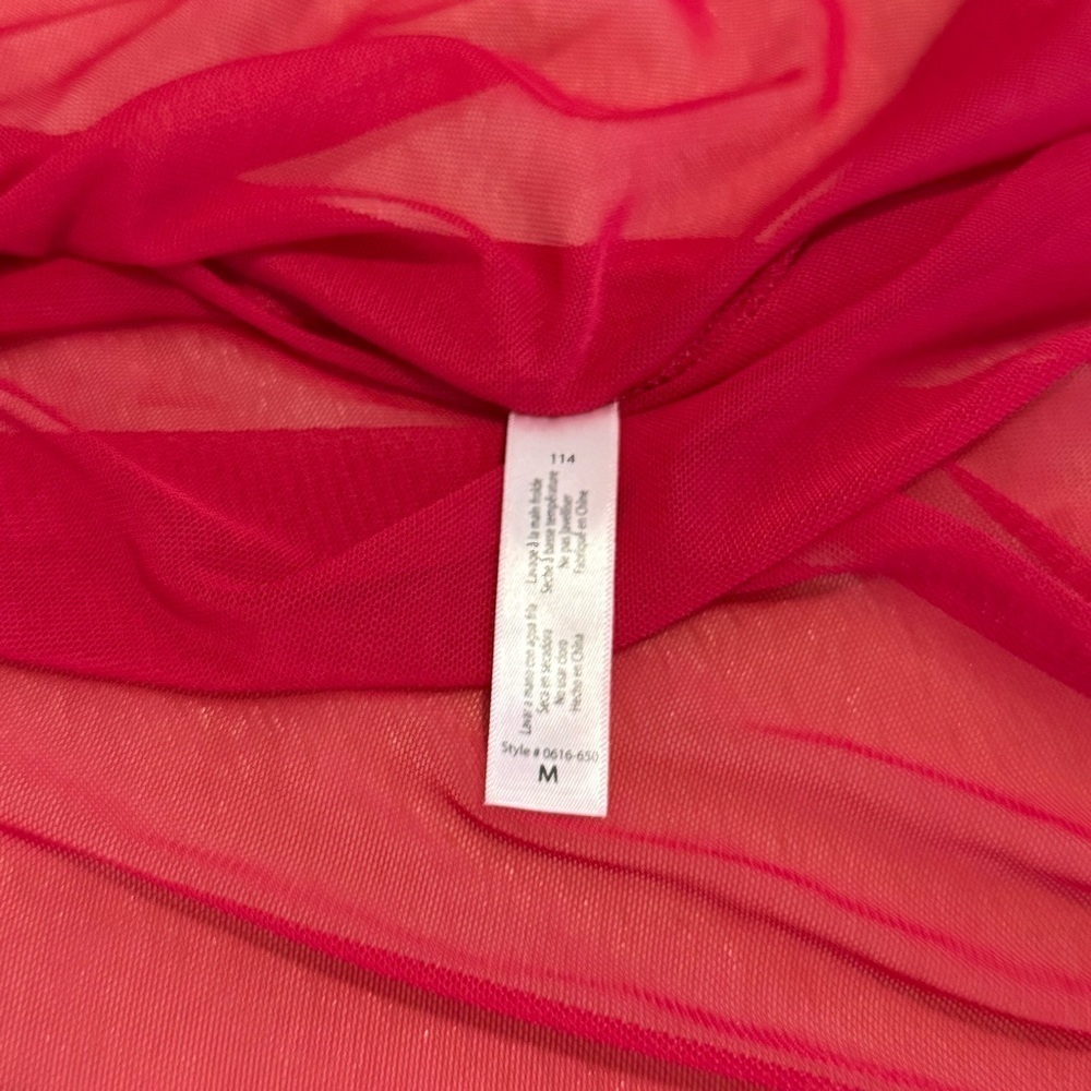 nwt French Affair Red Sheer Lace Babydoll Chemise with Sequin Detail M Medium - Picture 6 of 6